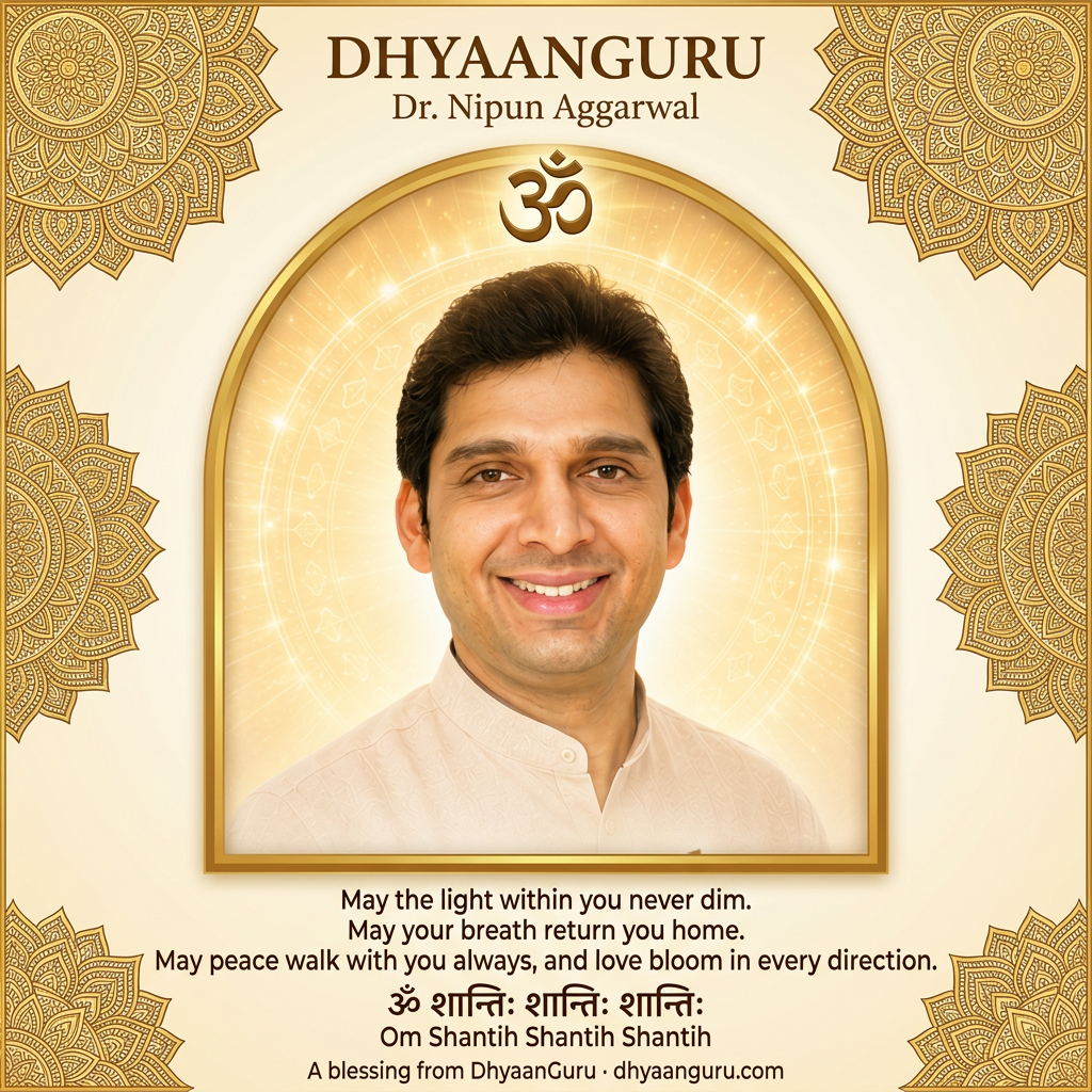 DhyaanGuru Dr. Nipun Aggarwal — a radiant presence of blessing and grace